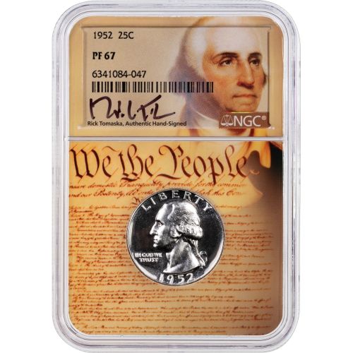 .25 1952 Washington Quarter CTD Signature Series NGC PF67
