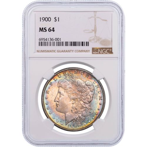 $1 1900-P Morgan Dollar NGC MS64 Color Toned