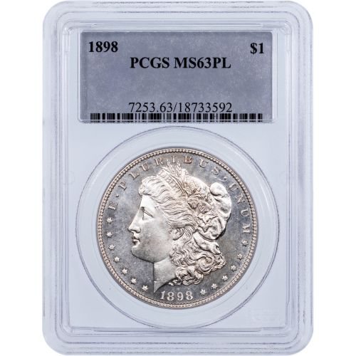 $1 1898-P Morgan Dollar PCGS MS63 PL