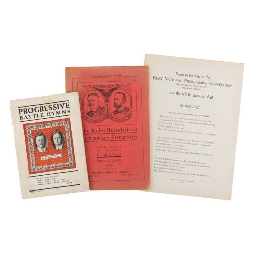 Theodore Roosevelt: Grouping of Three Songbooks