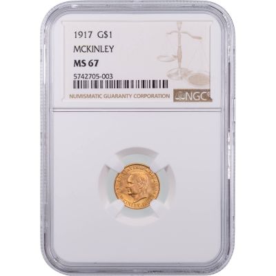 1917 McKinley Gold Commemorative NGC MS67