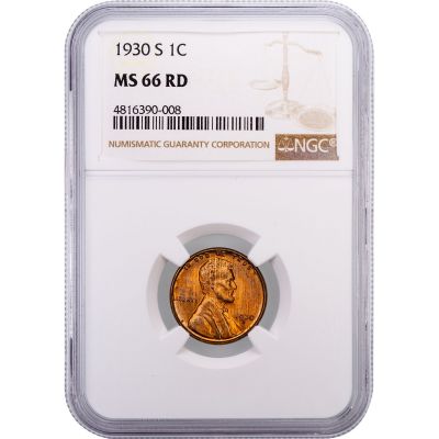 1930-S Lincoln Cent NGC MS66RD