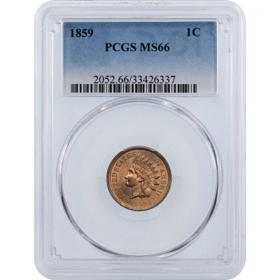 1859 Indian Cent PCGS MS66