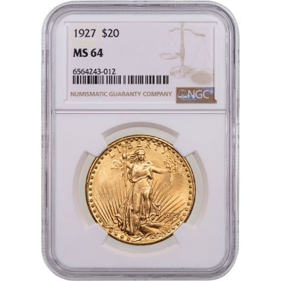 1927-P Saint Gaudens Gold Double Eagle NGC/PCGS MS64