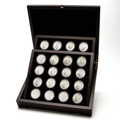 Set of 20: Silver Consummate Set with Varied Date Morgan and Peace Silver Dollars Brilliant Uncirculated