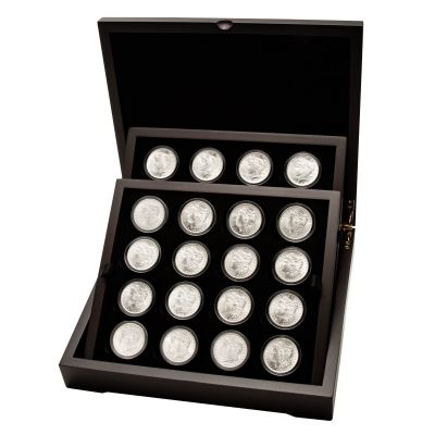 Set of 20: Silver Consummate Set with Morgan and Peace Silver Dollars Brilliant Uncirculated