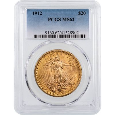 1912-P Saint-Gaudens $20 Gold Double Eagle MS62