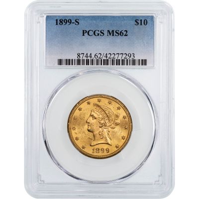 1899-S Liberty Head $10 Gold Eagle NGC/PCGS MS62