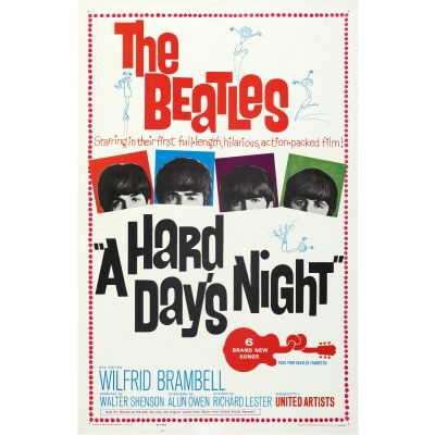 United Artists, "A Hard Day's Night" 1964 Movie Poster, PRESERVED