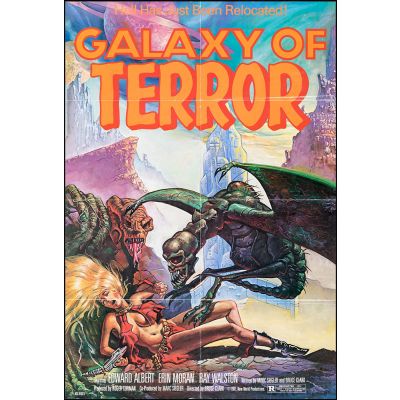 Vintage Movie Poster 'Galaxy of Terror', 1981 Starring Edward Albert, Erin Moran and Ray Walston