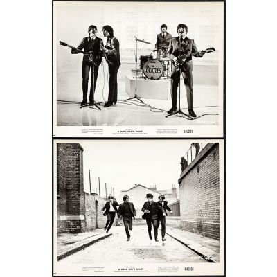 A Hard Day's Night, 1964 Studio Release Photos Starring The Beatles: John Lennon, Paul McCartney, George Harrison, and Ringo Starr