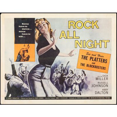 Vintage Movie Poster 'Rock All Night', 1957 Starring Dick Miller and Abby Dalton
