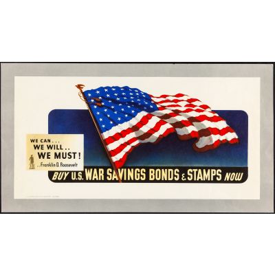 World War 2 Patriotic Poster, War Bonds Poster