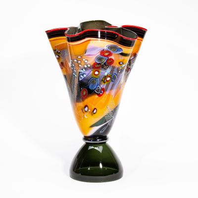 Wes Hunting, Hand Blown "Flume in Black and Amber"