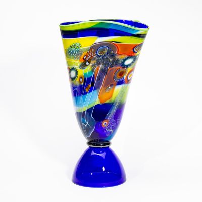 Wes Hunting, Hand Blown "Flume in Blue and Green"