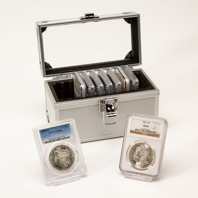 Set of 9: 1879-1887 Morgan Dollars MS66