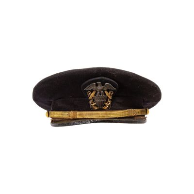 WWII Era US Navy Officers Visor Hat 