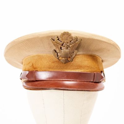 WWII Era US Army Officers Visor Hat 