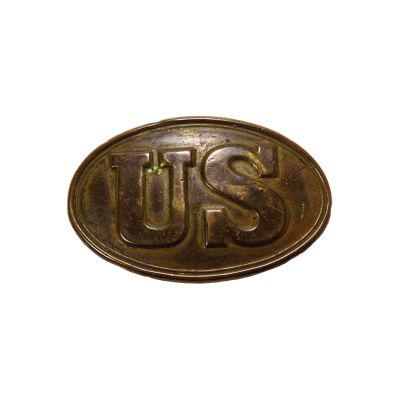 Civil War US Oval Belt Plate Buckle with Hooks