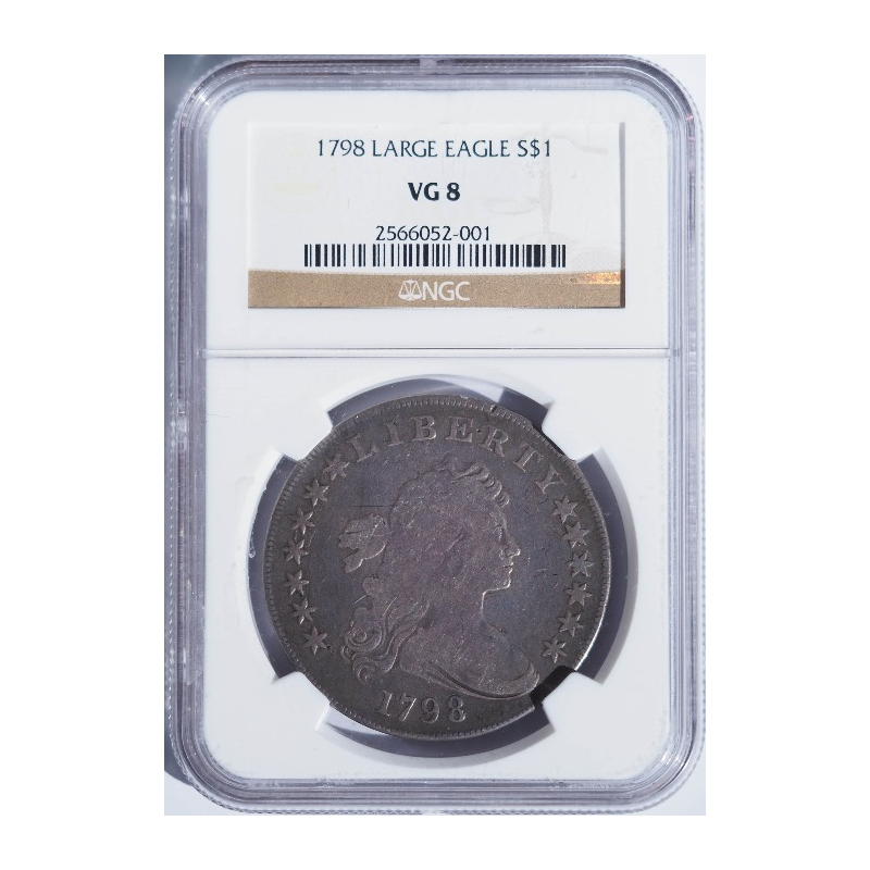 1798 Large Eagle Bust Dollar -- NGC VG8