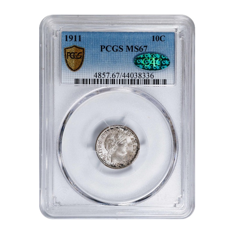 1911 Barber Dime -- PCGS MS67 CAC
