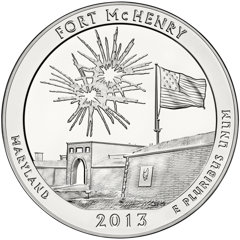 2013 Fort McHenry 5 Oz. Silver ATB