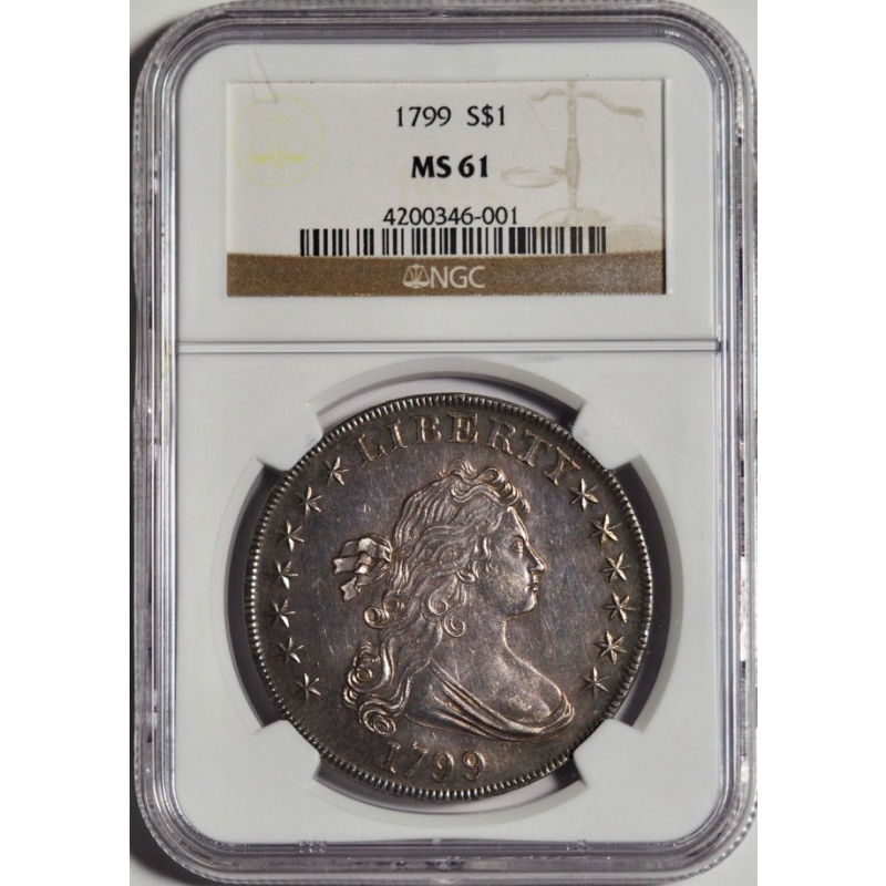 1799 Draped Bust Dollar -- NGC MS61