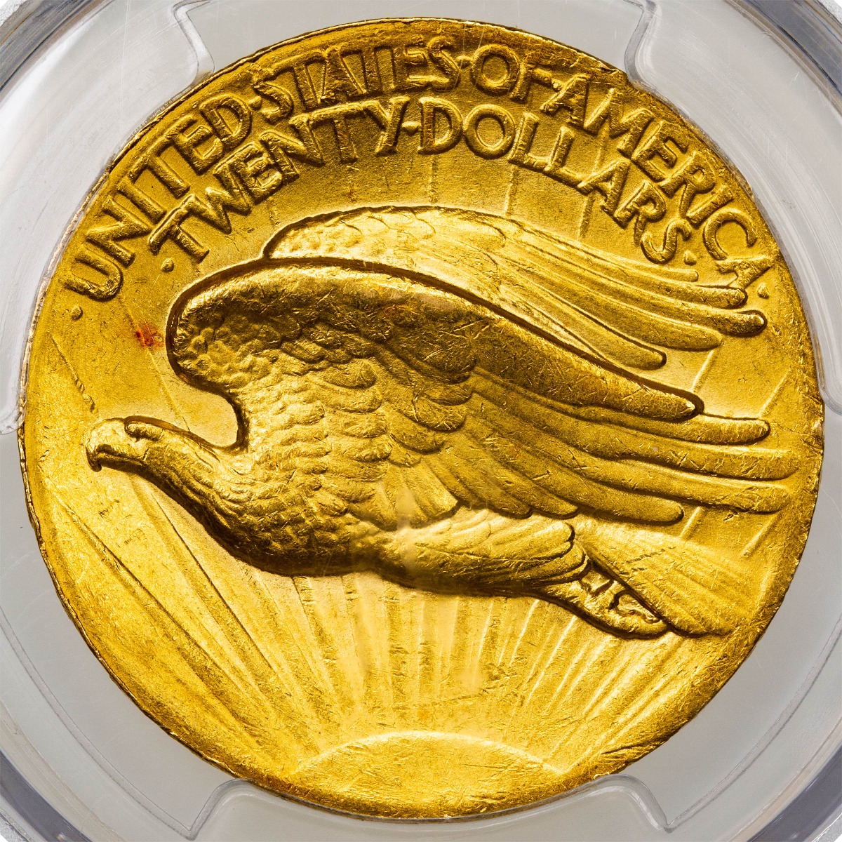 1907 High Relief Wire Rime Saint-Gaudens Gold Double Eagle MS62